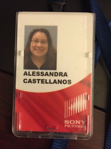 My Sony Studios Badge. I know, I look silly. 